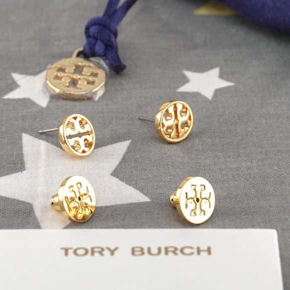 Tory Burch Miller Stud Earrings in 18k Gold (Brand New with Dust Bag) - Picture 4 of 5